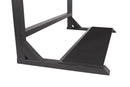 Close-up picture of the bottom of the BlackOut Foamy Surf Rack. This base has a black foam to protect the bottom of surfboards. The image has a white background.