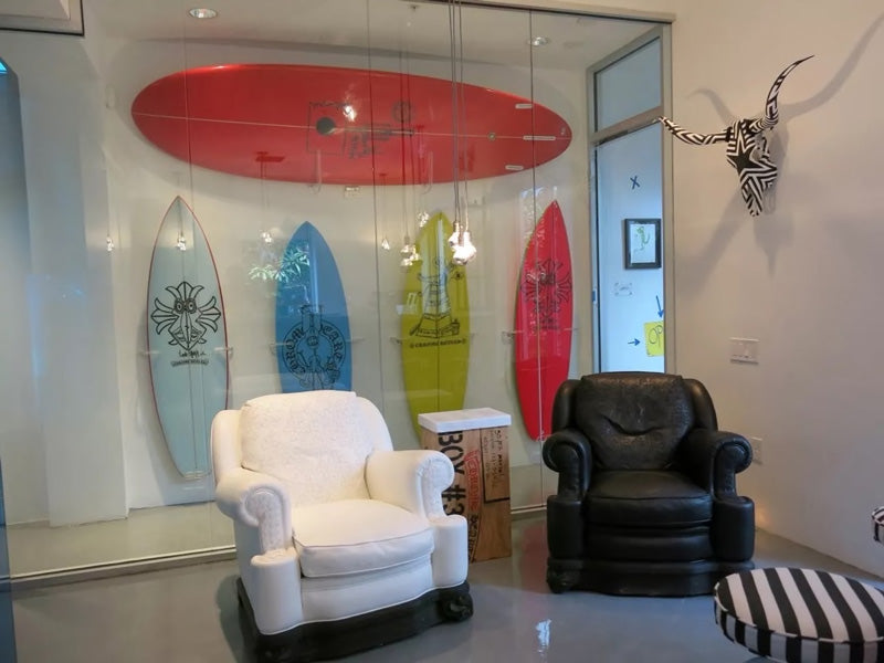 Clear Surfboard or SUP Wall Rack | Flat | Trophy Style