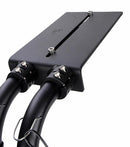 Close up image of the Motorcycle & Moped Surfboard Rack | Single-Mount's mounting plate.