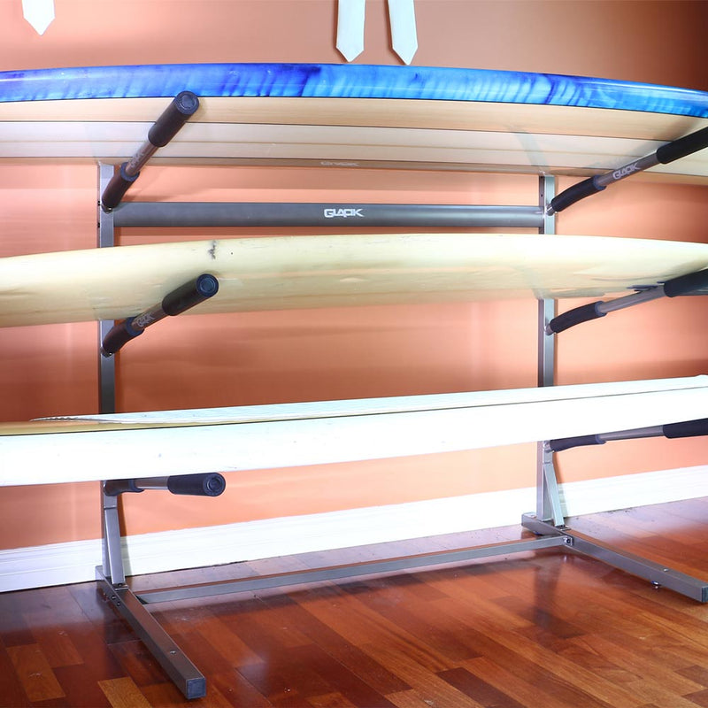 Freestanding 3-Board SUP & Surfboard Rack – Rugged Steel Stand