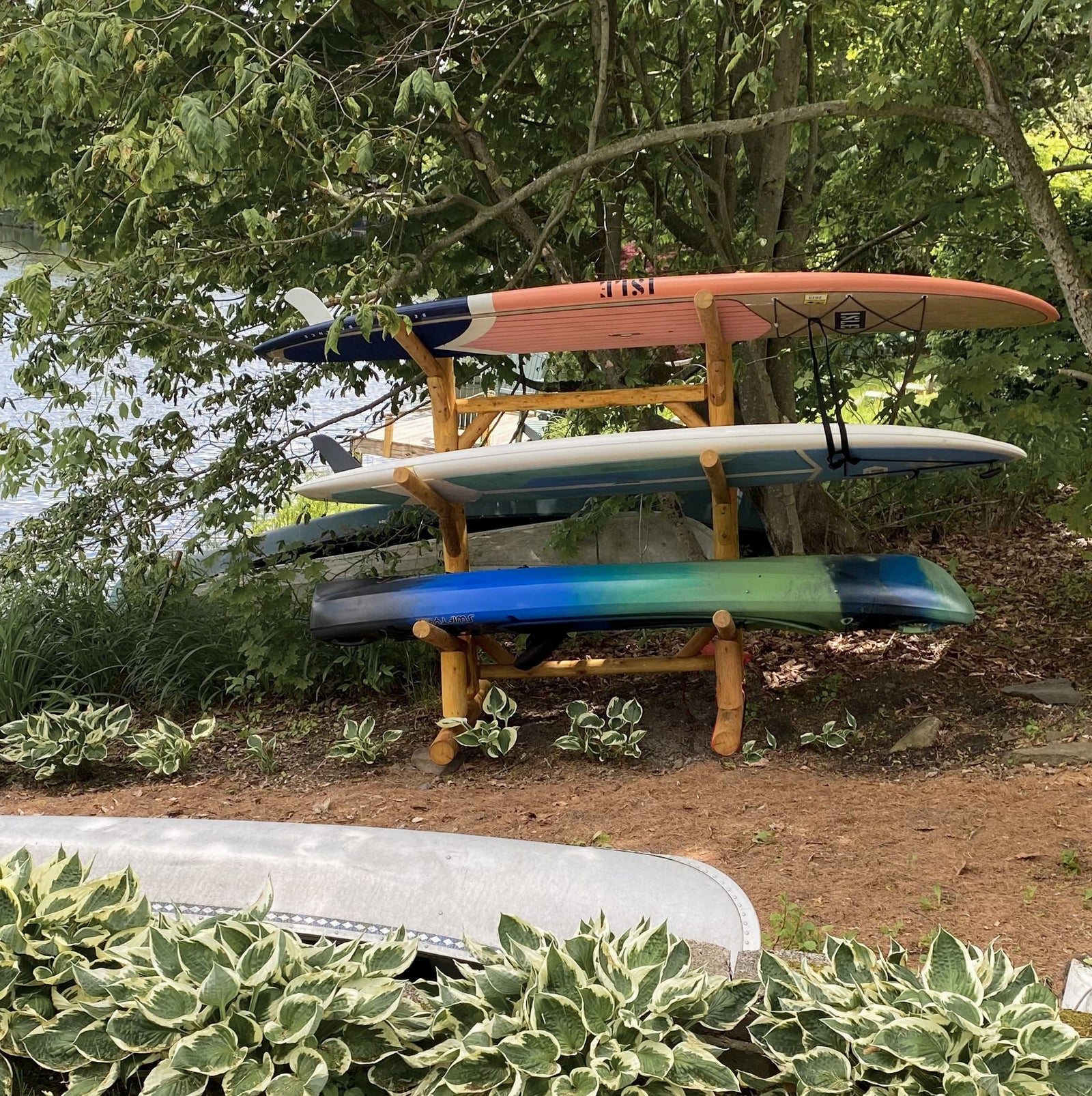 Log Canoe Rig High Quality Kayak, SUP & Canoe Log Rack | Fits 2 or 3 Boats