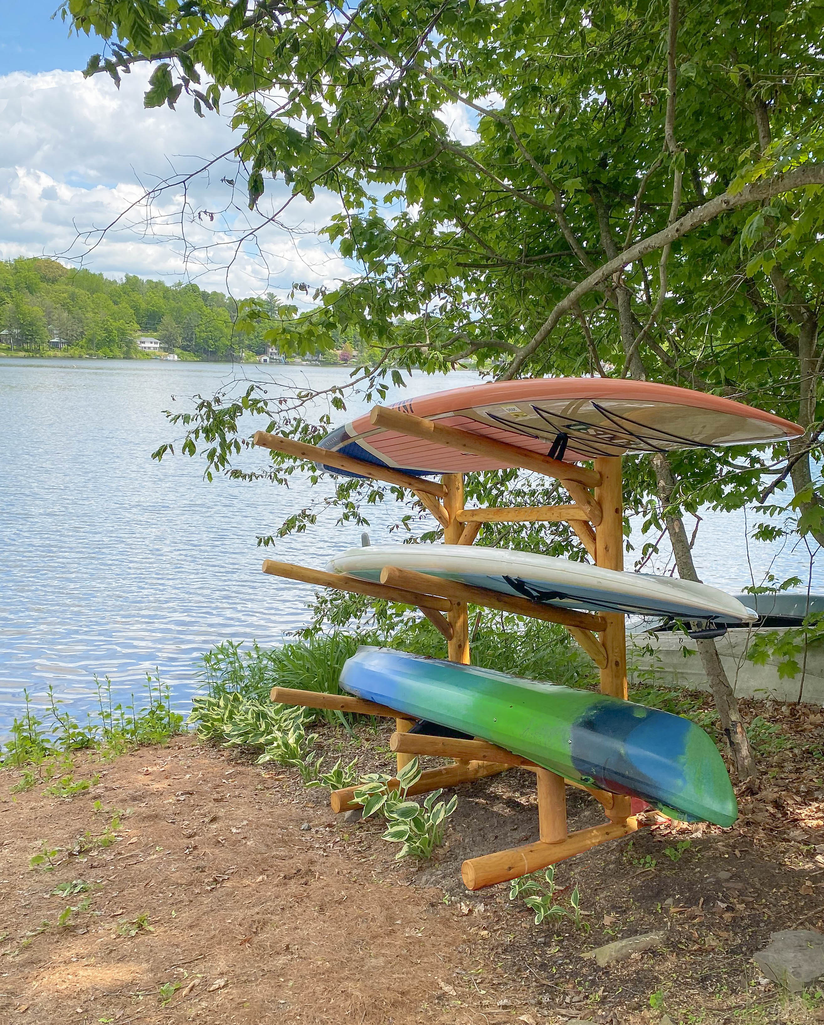 Log Canoe Rig High Quality Kayak, SUP & Canoe Log Rack | Fits 2 or 3 Boats