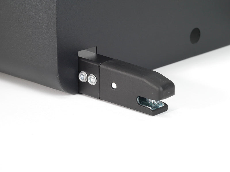 Closeup of strong and durable ISOfix connection points found on the Boostedsafe portable vehicle safe.