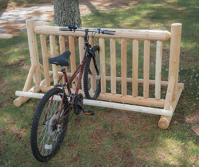 Log Bike Rack | Freestanding Bicycle Storage