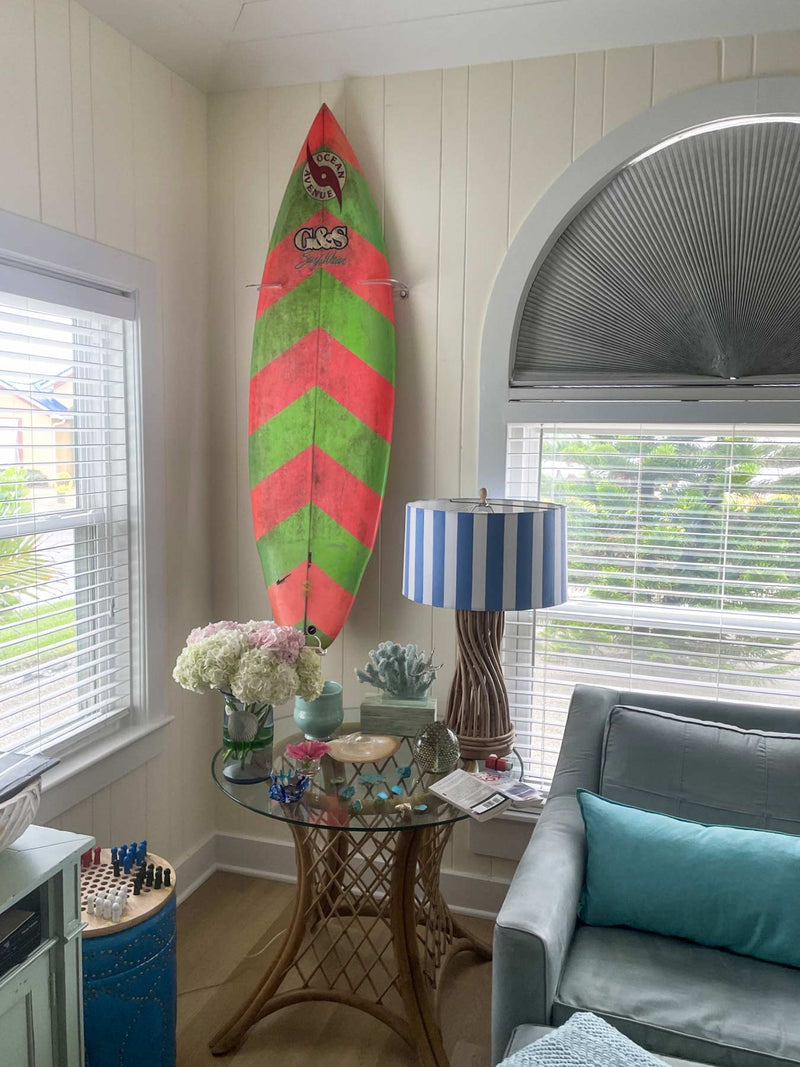 Clear Acrylic Vertical Wall Rack | Shortboards & Longboards