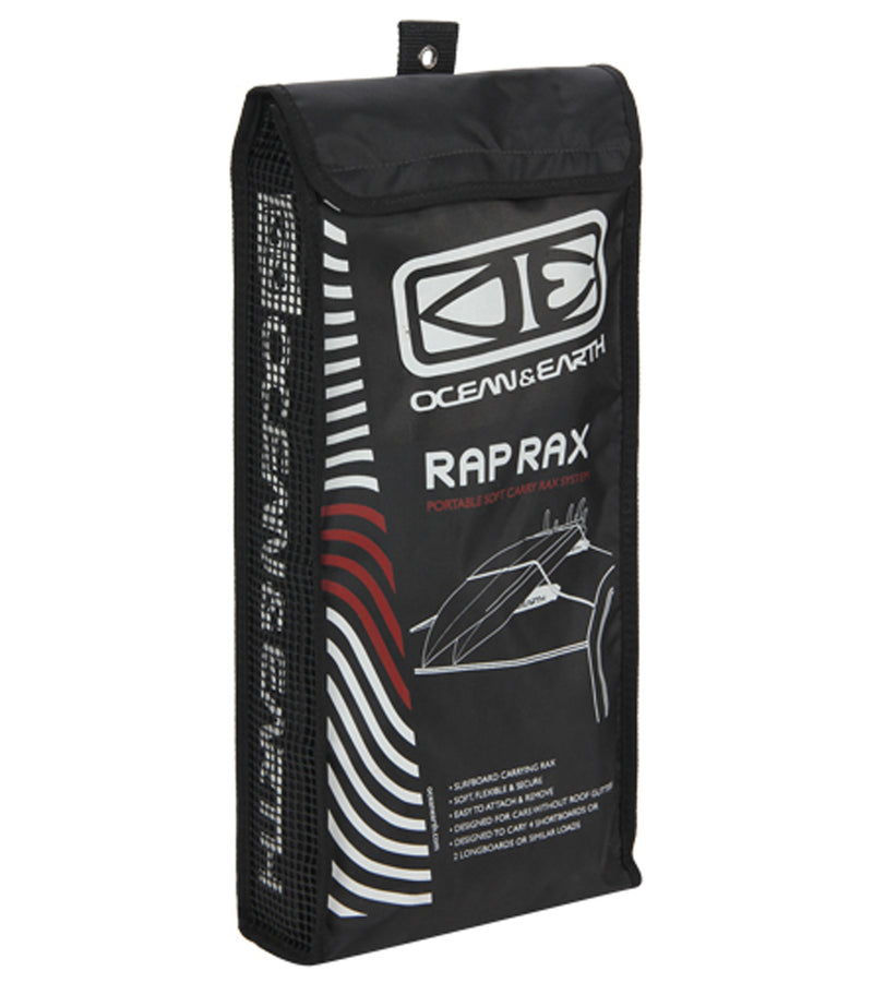 Single Wrap Rax travel bag that conveniently holds the single wrap rax surfboard rack system. 