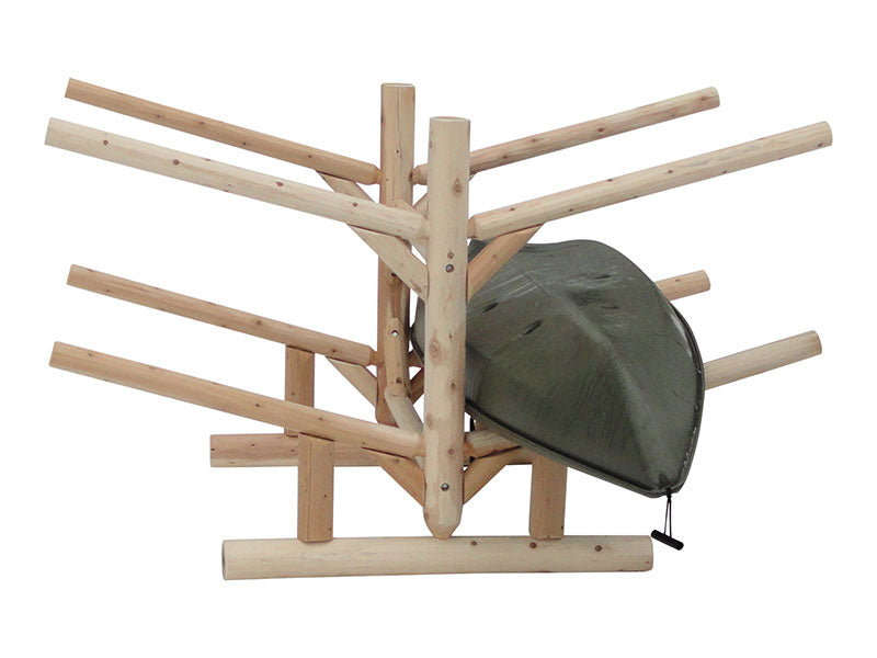 Log Kayak & Canoe Free-standing Rack