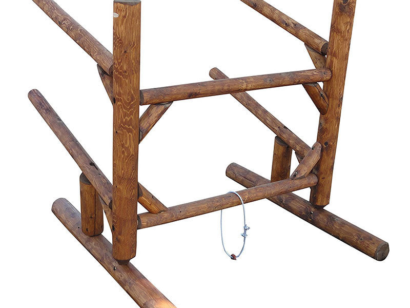 Ground Anchors for Freestanding Log Rack