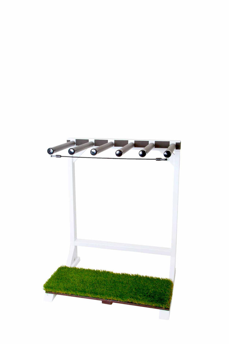 Image of the MarshMellow Grass Surf Rack shown holding no surfboards on a white background.