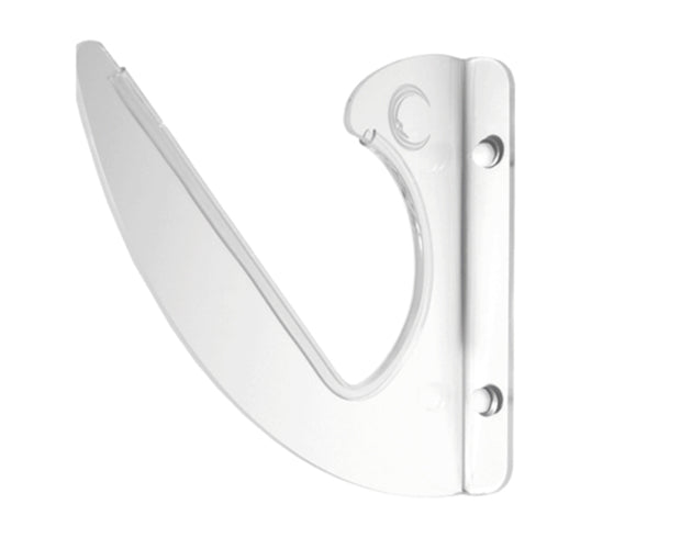 Clear Acrylic Surfboard Wall Rack | Angled Down