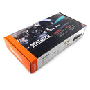 Close up image of the SeatRack retail packaging.  The image is on a white background. 