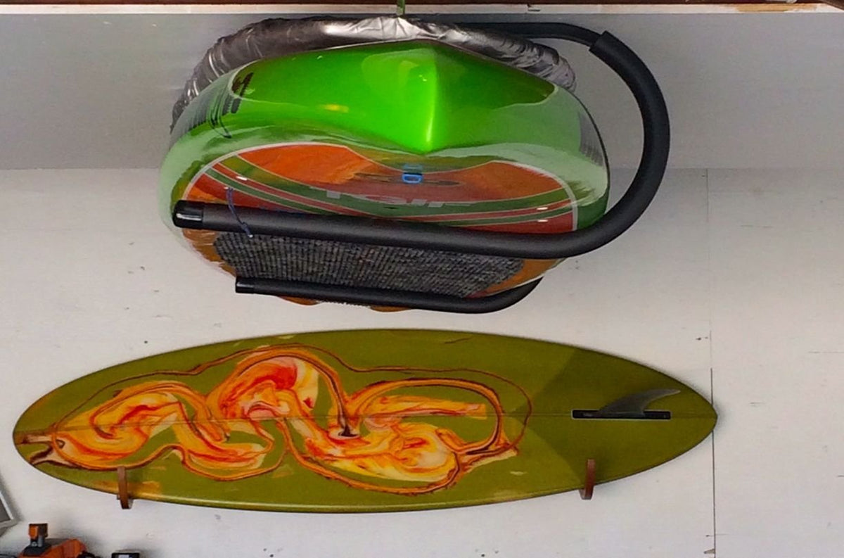 SUP Surfboard Ceiling Rack Holds Larger SUP Boards